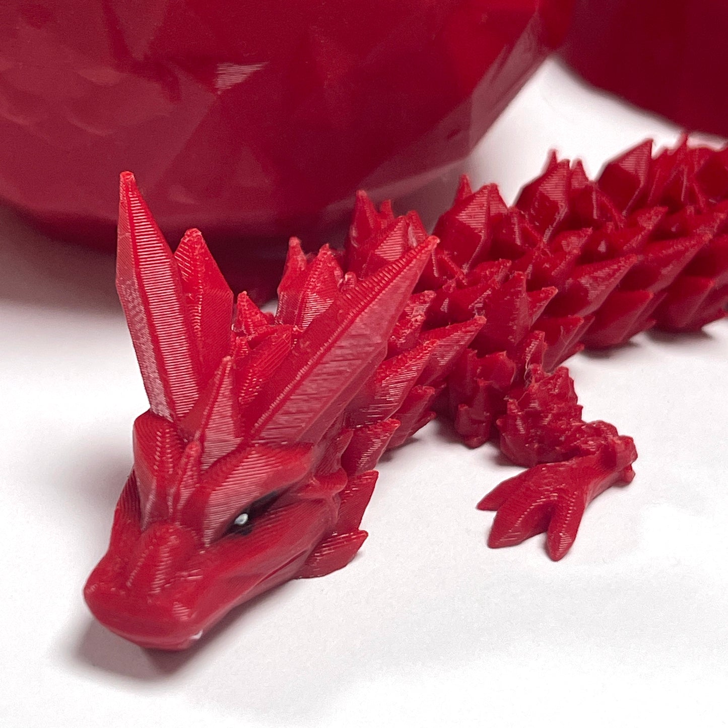 Crystal Long Tail Dragon and Crystal Egg |Articulated Model