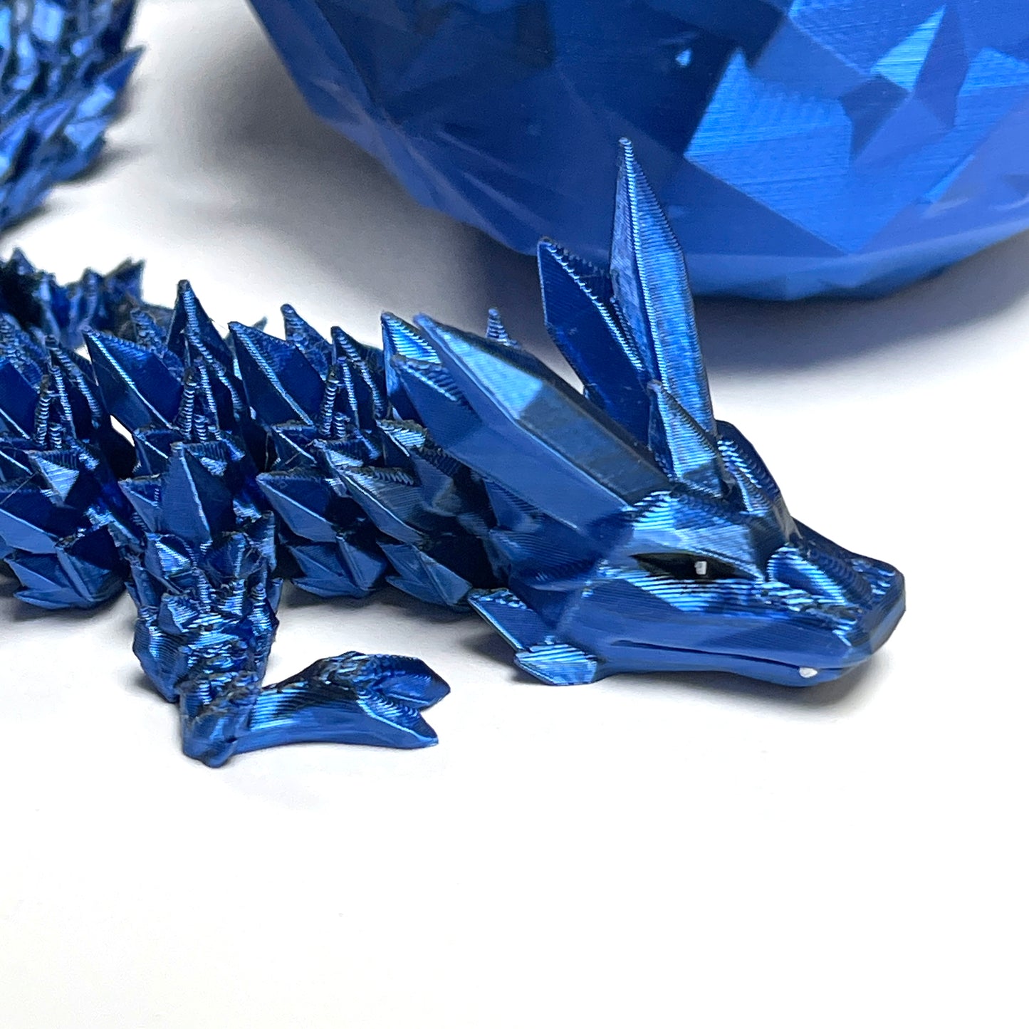 Crystal Long Tail Dragon and Crystal Egg |Articulated Model
