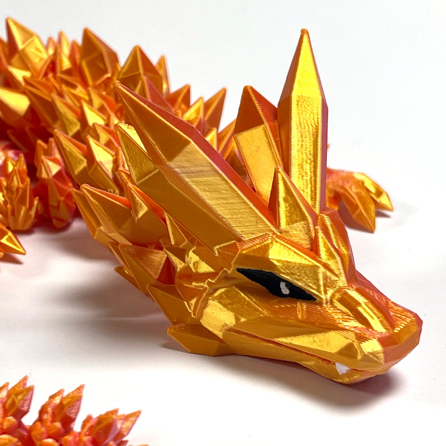 Crystal Long Tail Dragon Articulated Model