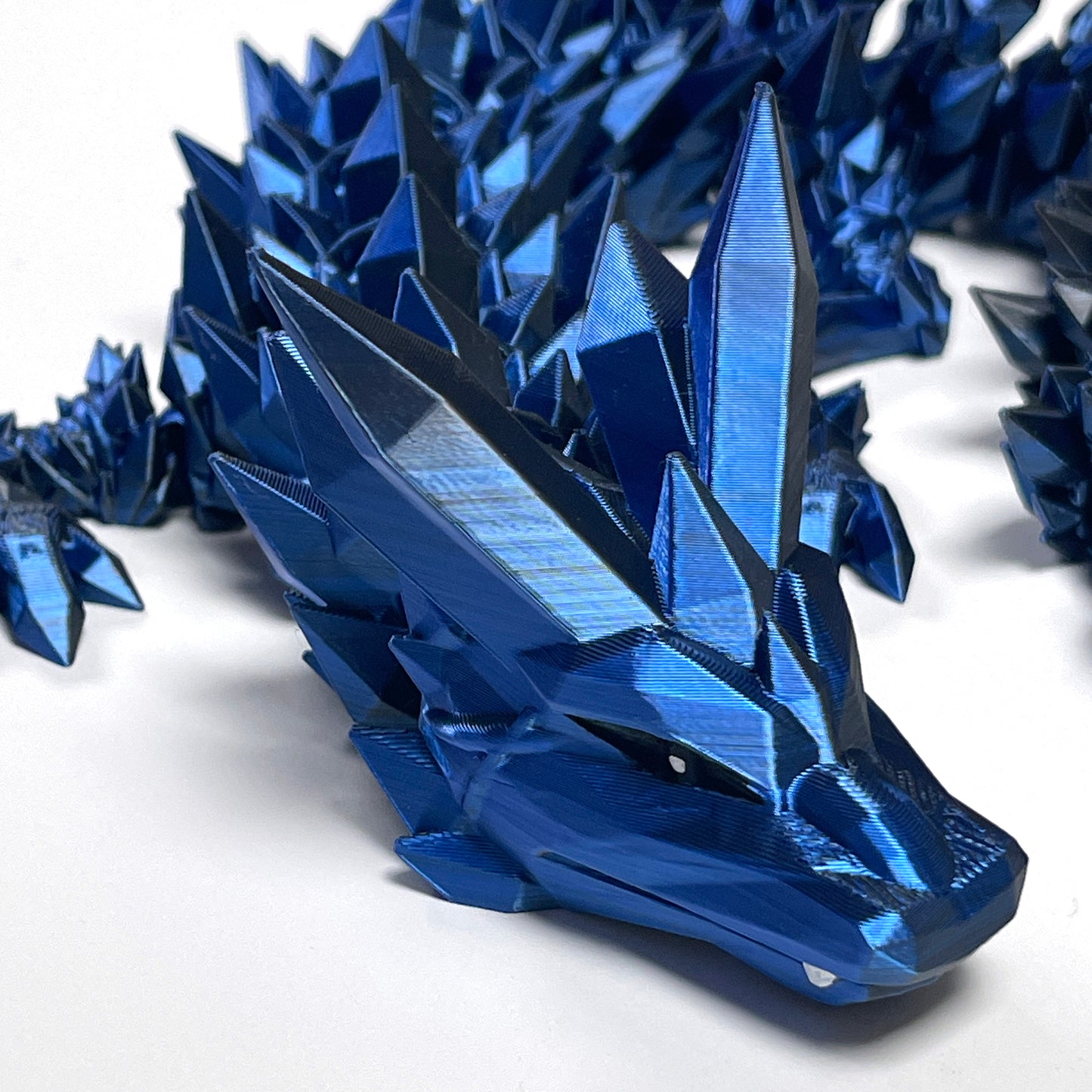 Crystal Long Tail Dragon Articulated Model