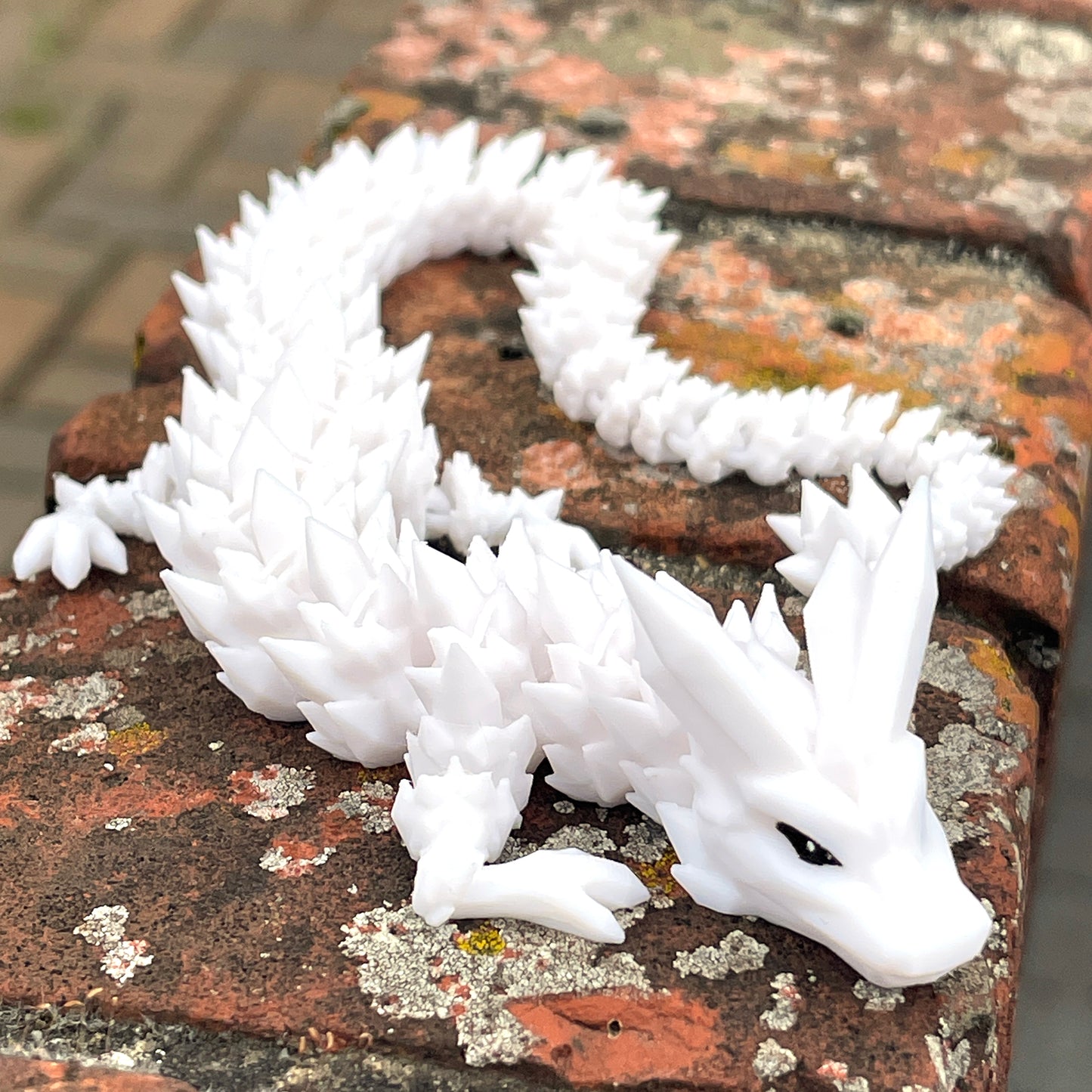 Crystal Long Tail Dragon Articulated Model