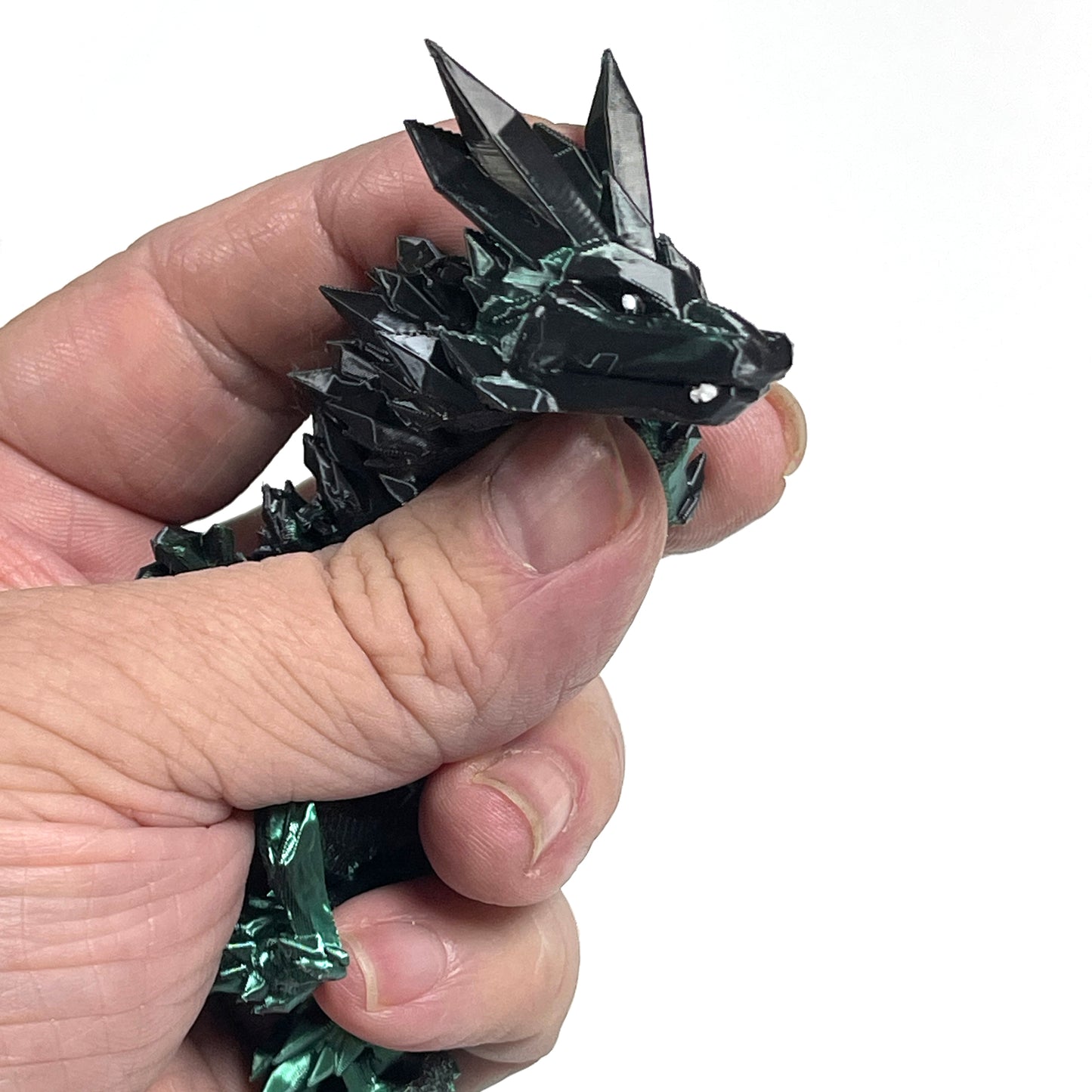 Crystal Long Tail Dragon Articulated Model