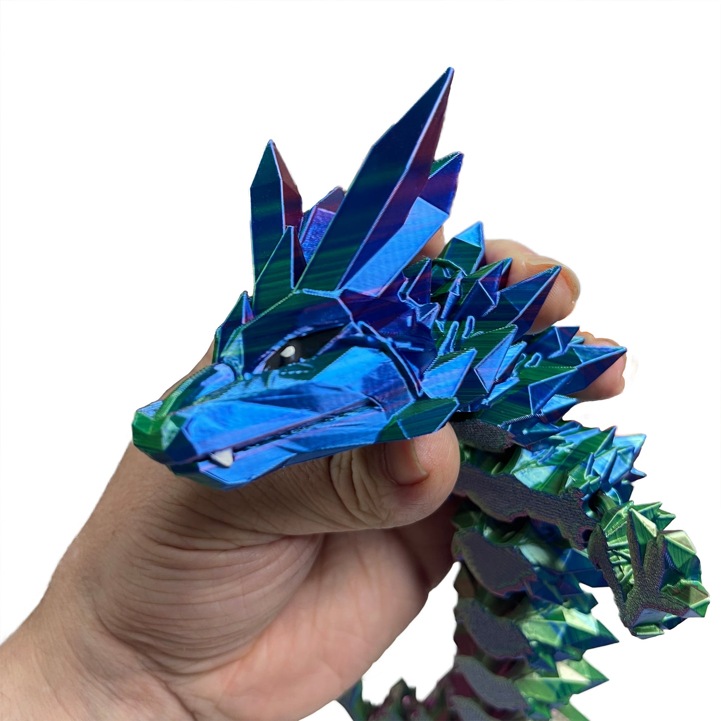 Crystal Long Tail Dragon Articulated Model