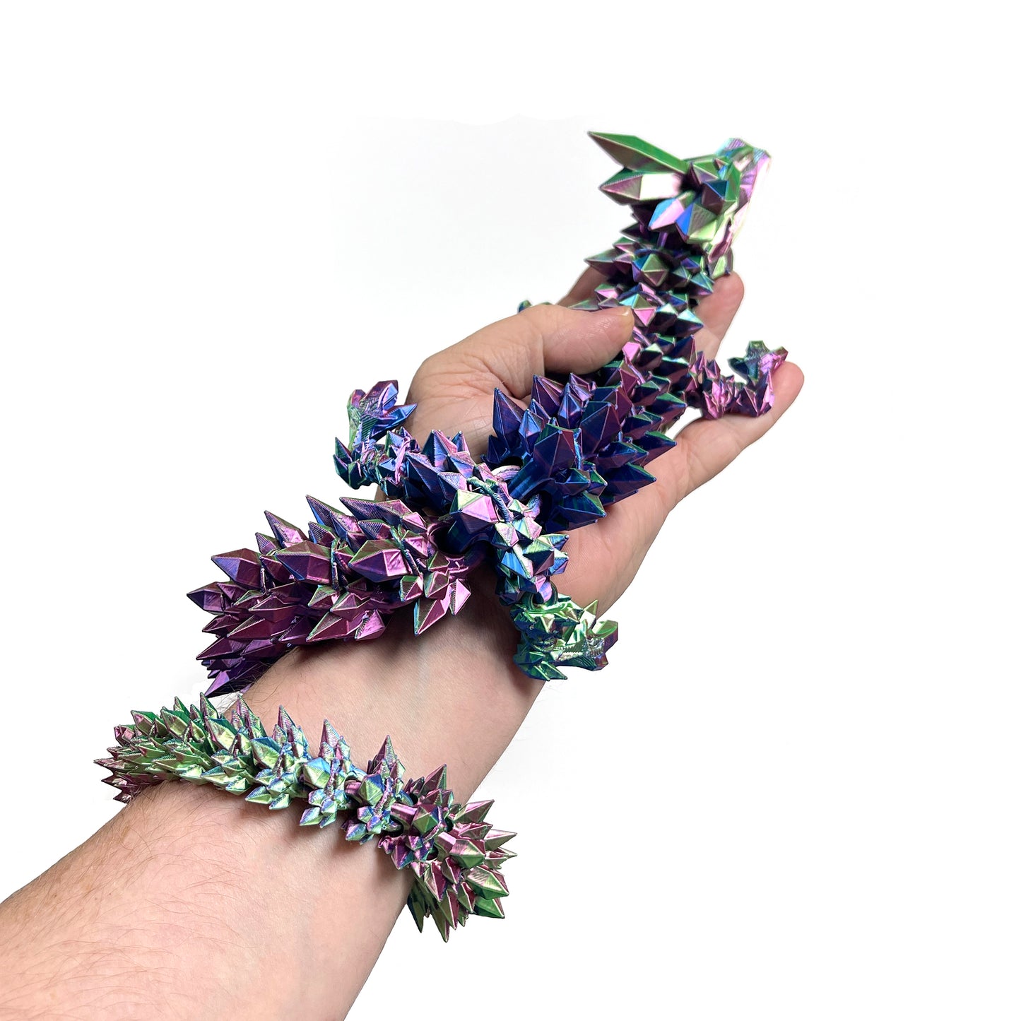 Crystal Long Tail Dragon Articulated Model